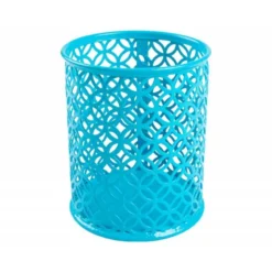 CUBILETE PORTALAPICES Q-CONNECT METAL REDONDO TURQUESA DIAMETRO 80 ALTURA 100 MM