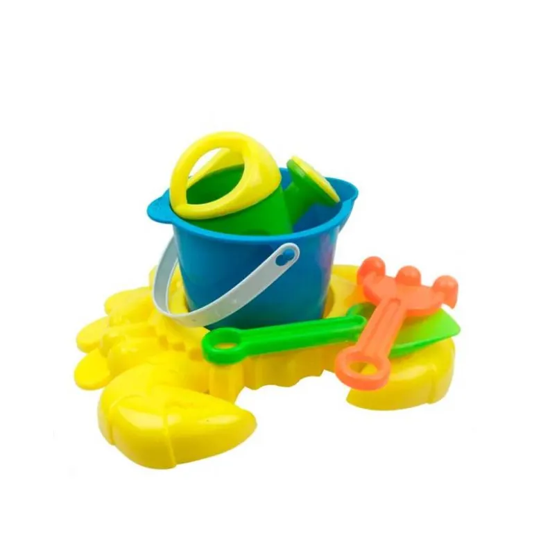 CUBO DE PLAYA AO ZHI PARA JUGAR CON LA ARENA SET 7 PIEZAS CANGREJO