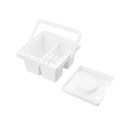 CUBO LIMPIADOR DE PINCELES LIDERPAPEL DE PLASTICO CON ASA TRANSPORTABLE 13X13X9 CM