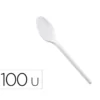 CUCHARA DE PLASTICO BLANCO REUTILIZABLE PAQUETE DE 100 UNIDADES