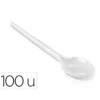 CUCHARILLA DE PLASTICO BLANCO REUTILIZABLE PAQUETE DE 100 UNIDADES