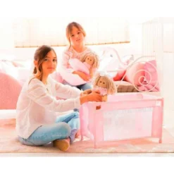 CUNA DE VIAJE CARLOTA COLOR ROSA 530X320X320 MM +2 AÑOS