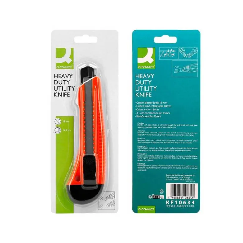 Cuter plastico Q-Connect KF10634 Con protector metalico