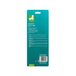 CUTER Q-CONNECT DE SEGURIDAD XD-G03 CON CUCHILLA ANCHA FIJA OCULTA PARA EVITAR CORTES CON 2 CUCHILLAS DE REPUEST0