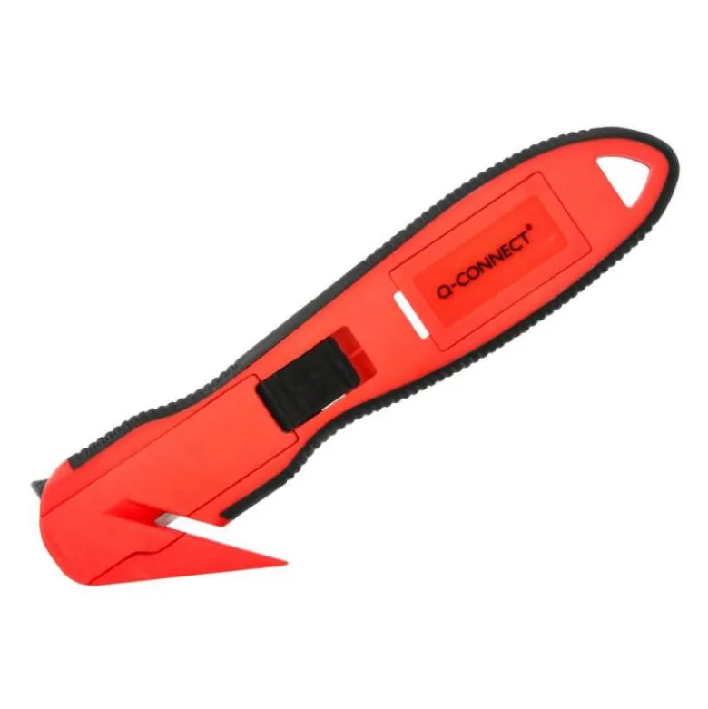 CUTER Q-CONNECT DE SEGURIDAD XD-G03 CON CUCHILLA ANCHA FIJA OCULTA PARA EVITAR CORTES CON 2 CUCHILLAS DE REPUEST0