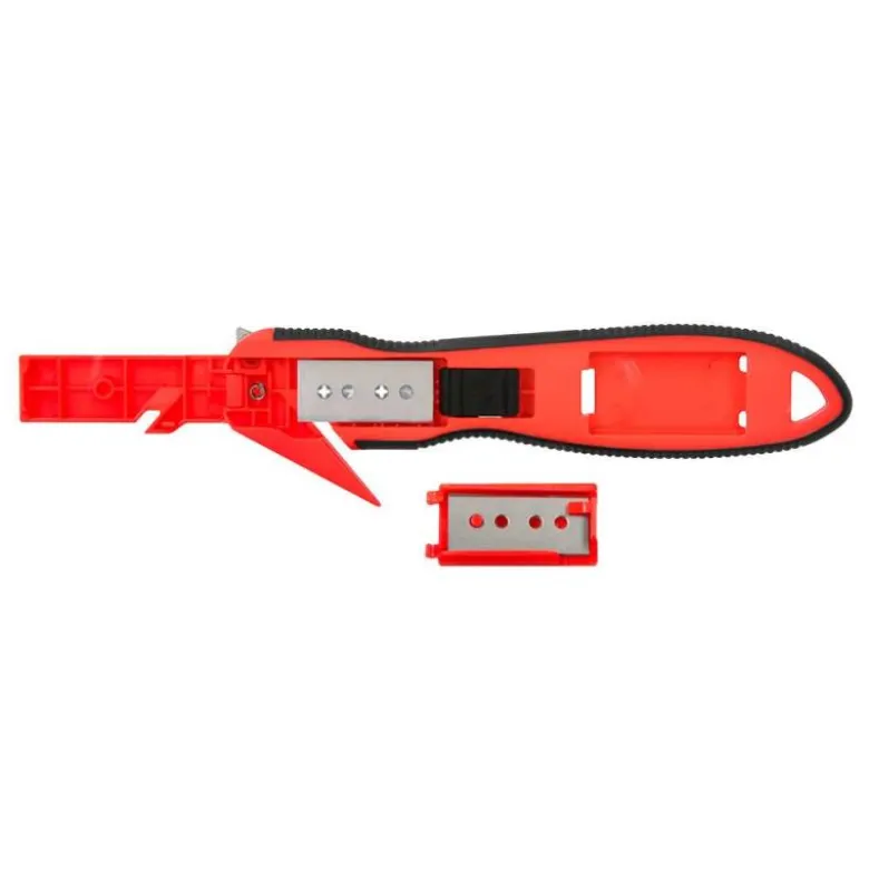 CUTER Q-CONNECT DE SEGURIDAD XD-G03 CON CUCHILLA ANCHA FIJA OCULTA PARA EVITAR CORTES CON 2 CUCHILLAS DE REPUEST0