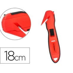 CUTER Q-CONNECT DE SEGURIDAD XD-G03 CON CUCHILLA ANCHA FIJA OCULTA PARA EVITAR CORTES CON 2 CUCHILLAS DE REPUEST0