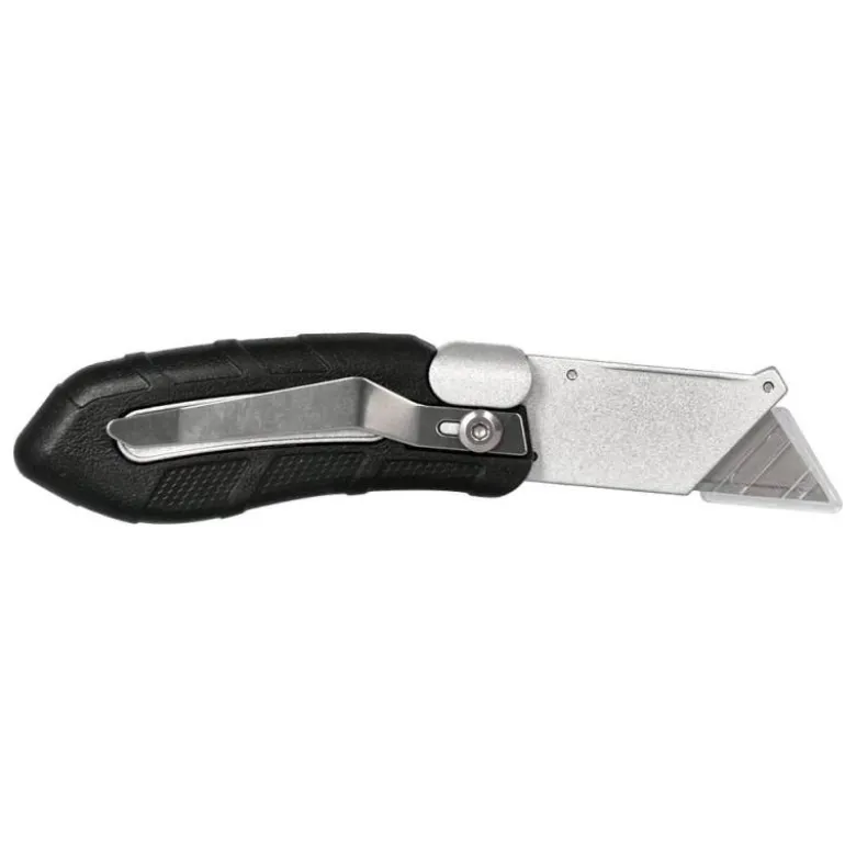 CUTER Q-CONNECT PLEGABLE XD-925 CON MECANISMO DE CAMBIO RAPIDO CUCHILLA ANCHA MANGO ANTIDESLIZANTE