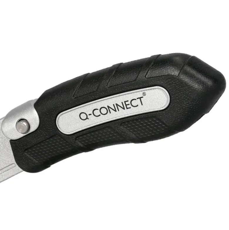 CUTER Q-CONNECT PLEGABLE XD-925 CON MECANISMO DE CAMBIO RAPIDO CUCHILLA ANCHA MANGO ANTIDESLIZANTE