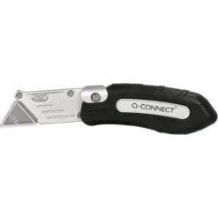 CUTER Q-CONNECT PLEGABLE XD-925 CON MECANISMO DE CAMBIO RAPIDO CUCHILLA ANCHA MANGO ANTIDESLIZANTE