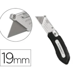 CUTER Q-CONNECT PLEGABLE XD-925 CON MECANISMO DE CAMBIO RAPIDO CUCHILLA ANCHA MANGO ANTIDESLIZANTE