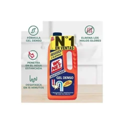 Desatascador de tuberias gel Wc Net energy botella de 1 litro