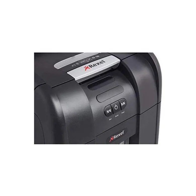 Destructora de documento Rexel auto capacidad 6 hojas destruye grapas y tarjetas de credito