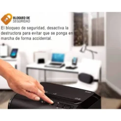 DESTRUCTORA DE DOCUMENTOS FELLOWES 10M CAPACIDAD DE CORTE 10 H SEGURIDAD P5 DESTRUYE GRAPAS Y TARJETAS DE
