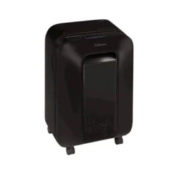 DESTRUCTORA DE DOCUMENTOS FELLOWES LX201 CAPACIDAD DE 15H SEGURIDAD P5 GRAPAS CLIPS Y TARJETAS 23 LITROS NEGRA