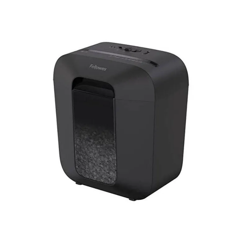 DESTRUCTORA DE DOCUMENTOS FELLOWES LX-25M CAPACIDAD 6H SEGURIDAD P4 DESTRUYE GRAPAS CLIPS Y TARJETA PAPELERA 11,5