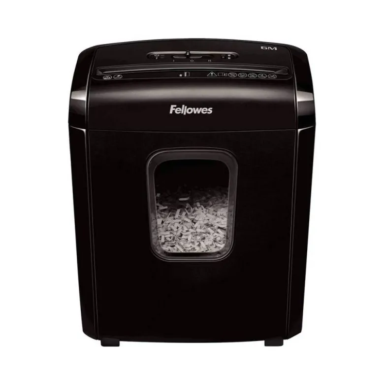 DESTRUCTORA DE DOCUMENTOS FELLOWES LX-25M CAPACIDAD 6H SEGURIDAD P4 DESTRUYE GRAPAS CLIPS Y TARJETA PAPELERA 11,5