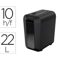 DESTRUCTORA DE DOCUMENTOS FELLOWES LX-65 CAPACIDAD DE CORTE 10 H SEGURIDAD P4 DESTRUYE GRAPAS CLIPS