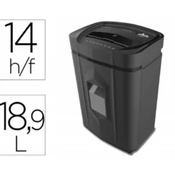 DESTRUCTORA DE DOCUMENTOS Q-CONNECT KF17109 SEGURIDAD P4 CAPACIDAD DE CORTE 14 HOJAS CLIPS GRAPAS TARJETAS Y CD
