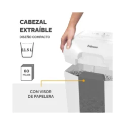 DESTRUCTORA DE DOCUMENTOS FELLOWES LX25 CAPACIDAD 6H SEGURIDAD P4 DESTRUYE GRAPAS CLIPS Y TARJETAS