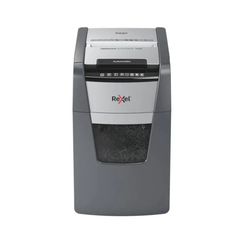 DESTRUCTORA DE DOCUMENTOS REXEL OPTIMUM AUTOFEDD+ 150X EU CAPACIDAD DE CORTE 150 HOJAS DESTRUYE GRAPAS Y CLIPS
