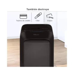 DESTRUCTORA DE DOCUMENTOS FELLOWES LX211 CAPACIDAD DE 12 HOJAS SEGURIDAD P5 NEGRA PAPELERA 23 L GRAPAS