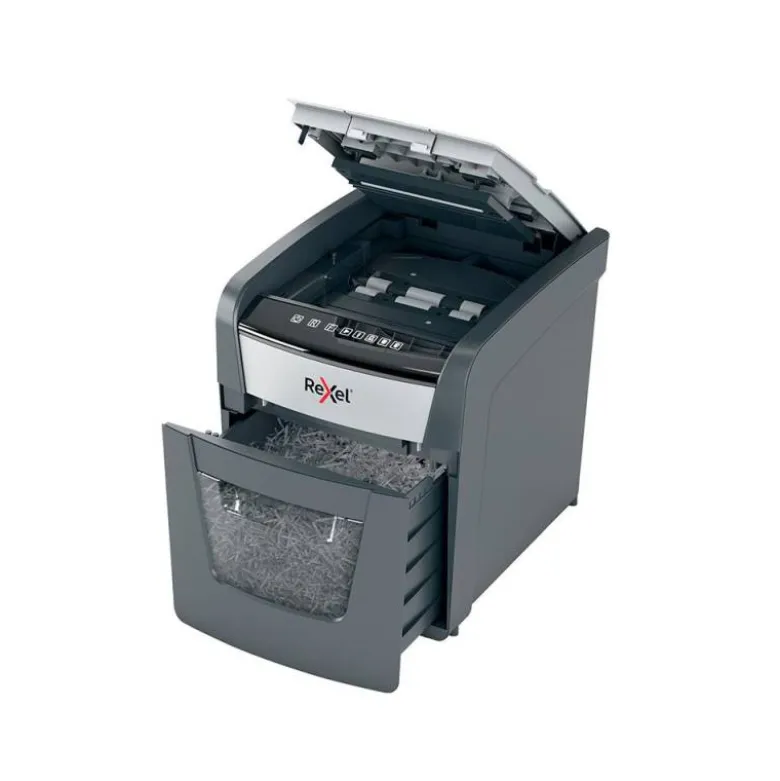DESTRUCTORA DE DOCUMENTOS REXEL OPTIMUM AUTOFEED+ 50X EU CAPACIDAD DE CORTE 50 HOJAS DESTRUYE GRAPAS Y CLIPS