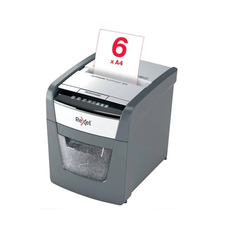 DESTRUCTORA DE DOCUMENTOS REXEL OPTIMUM AUTOFEED+ 50X EU CAPACIDAD DE CORTE 50 HOJAS DESTRUYE GRAPAS Y CLIPS