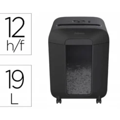 DESTRUCTORA DE DOCUMENTOS FELLOWES LX-85 CAPACIDAD DE CORTE 12 H SEGURIDAD P4 DESTRUYE GRAPAS CLIPS Y