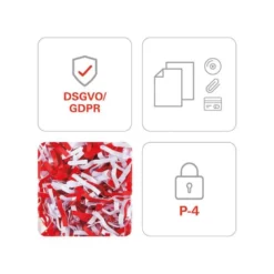 Destructora de Documentos HSM Shredstar X13 Corte en partículas 13 Hojas 23L Nivel seguridad P-4 en Blanco