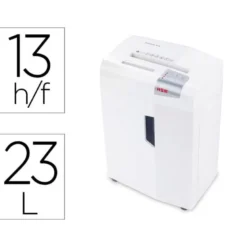 Destructora de Documentos HSM Shredstar X13 Corte en partículas 13 Hojas 23L Nivel seguridad P-4 en Blanco