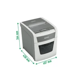 DESTRUCTORA DE DOCUMENTOS LEITZ IQ AUTO+ OFFICE 50 CAPACIDAD DE CORTE 50 HOJAS DESTRUYE GRAPAS Y CLIPS