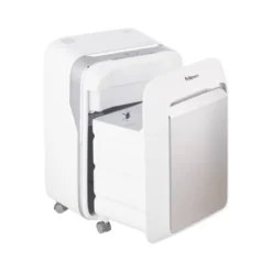 DESTRUCTORA DE DOCUMENTOS FELLOWES LX211 CAPACIDAD DE 12 HOJAS SEGURIDAD P5 BLANCA PAPELERA 23 L GRAPAS