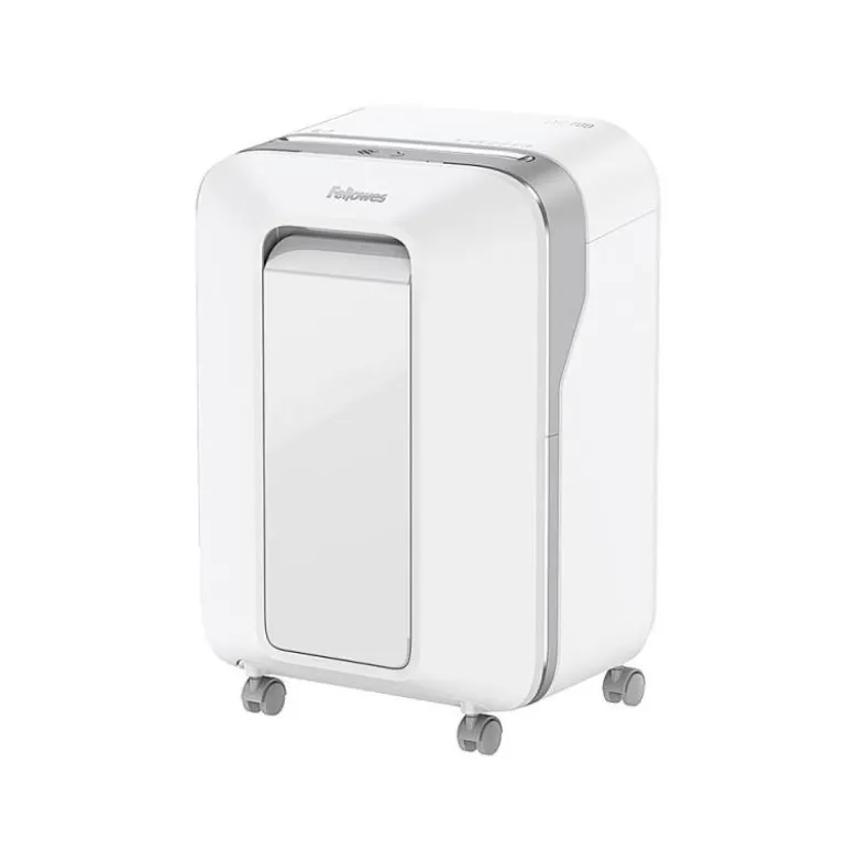 DESTRUCTORA DE DOCUMENTOS FELLOWES LX211 CAPACIDAD DE 12 HOJAS SEGURIDAD P5 BLANCA PAPELERA 23 L GRAPAS