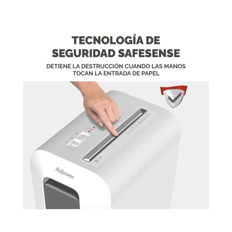 DESTRUCTORA DE DOCUMENTOS FELLOWES LX65 CAPACIDAD 10H SEGURIDAD P4 DESTRUYE GRAPAS CLIPS Y TARJETAS