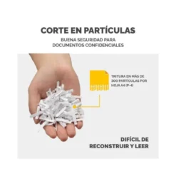 DESTRUCTORA DE DOCUMENTOS FELLOWES LX65 CAPACIDAD 10H SEGURIDAD P4 DESTRUYE GRAPAS CLIPS Y TARJETAS