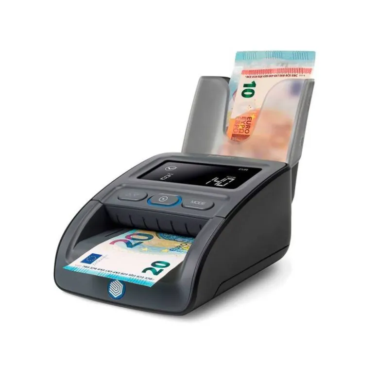 DETECTOR Y CONTADOR DE BILLETES FALSOS SAFECAN 155-S COMPLETE PANTALLA LCD 3,8" MICRO SD 156X120X76 MM