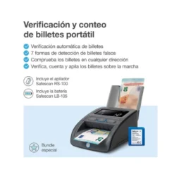 DETECTOR Y CONTADOR DE BILLETES FALSOS SAFECAN 155-S COMPLETE PANTALLA LCD 3,8
