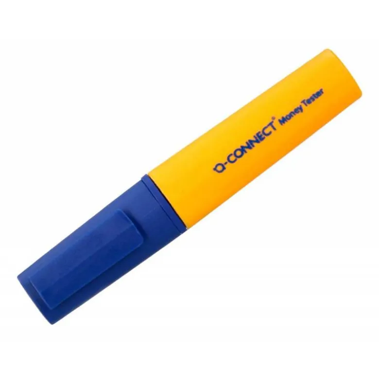 Detector billetes falsos.Rotulador Q-Connect Euro Tester