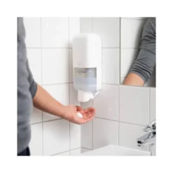 Dispensador de jabon en espuma manual marca Tork color blanco 1 litro