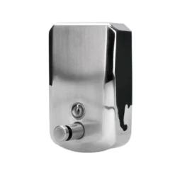 Dispensador de jabon manual marca Q-Connect inoxidable