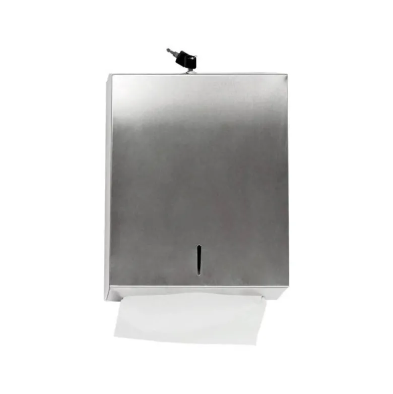 Dispensador de toallitas grande marca Q-Connect inoxidable