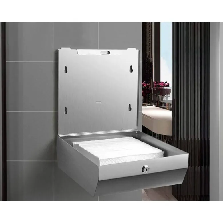 Dispensador de toallitas grande marca Q-Connect inoxidable