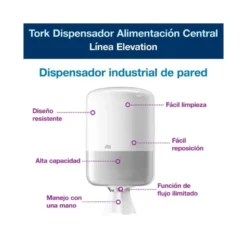 Dispensador higienico marca Tork elevation m2 de papel