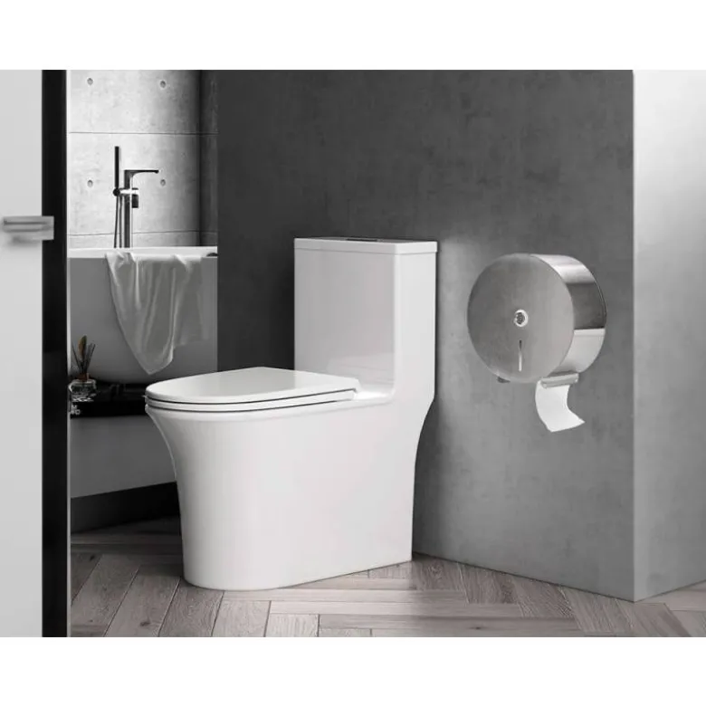 Dispensador papel higienico marca Q-Connect jumbo acero inoxidable