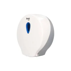 DISPENSADOR PAPEL HIGIENICO INDUSTRIAL BUNZL BUGA FABRICADO EN ABS COLOR BLANCO