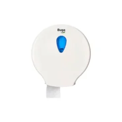 DISPENSADOR PAPEL HIGIENICO INDUSTRIAL BUNZL BUGA FABRICADO EN ABS COLOR BLANCO