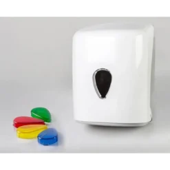 DISPENSADOR PAPEL SECAMANOS DAHI JAVEA MECHA ABS COLOR BLANCO 321X207X220 MM
