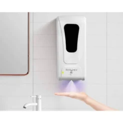 DISPENSADOR PARA GEL Y JABON Q-CONNECT AUTOMATICO CON SENSOR 1000 ML 13X11,5X27 CM COLOR BLANCO