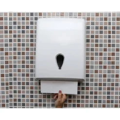 DISPENSADOR TOALLITAS SECAMANOS DAHI JAVEA ABS COLOR BLANCO 370X277X130 MM